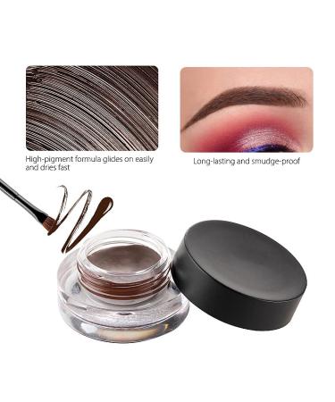 4D Hair Stroke Brow Stamp Set - Light Brown + Dark Brown Eyebrow Brush & Cream Kit - Buy Online on GoSupps.com