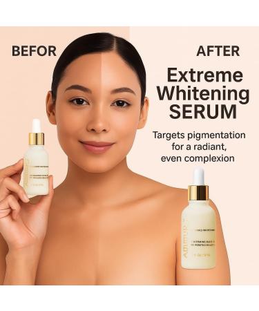 AmmuRi Extreme Whitening Vitamin C Kojic Acid Serum Brightening and Hydrating Facial Serum for Fine Lines and Uneven Skin Tone Set of 2 - Buy Online on GoSupps.com