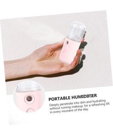 BIUDECO 1pc Portable Humidifier Face Mist Sprayer Machine Facial Steamer Plastic Student Usb Small Fan Pink 14.5X4CM Pink - Buy Online on GoSupps.com