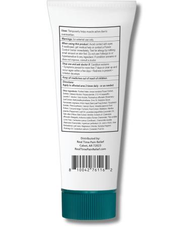 Real Time Pain Relief Night Time Cream 4oz Tube - 22 Natural Ingredients: 5% Arnica Melatonin & Lavender - Aids Sleep & Eases Discomfort in Joints Muscles Nerves Back Aches Bruises & Body Tension 4 Fl Oz (Pack of 1) - Buy Online on GoSupps.com