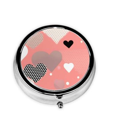 Valentine's Day Loveround Pill Box 3 Compartment Round Pill Box Organizer #Portable Travel Pill Box for Traveling.