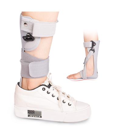 Shuyan Jiao Medical Afo Foot Drop Brace Splint Ankle Foot Orthosis AFO Walking with Shoes or Sleeping for Men Women Stroke Hemiplegia Foot Drop Postural Correction Brace (Medium-Left)