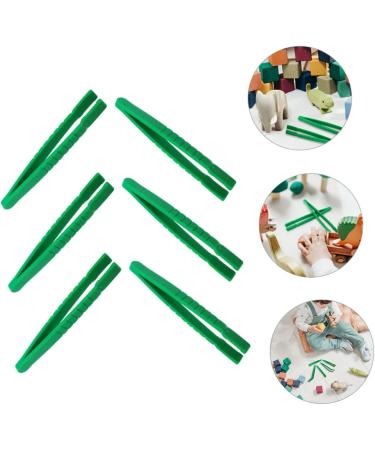 ULTECHNOVO 6pcs Kids Collection Tweezers - Craft & Science Tools for Toddlers - Plastic Forceps Green - Buy Online on GoSupps.com