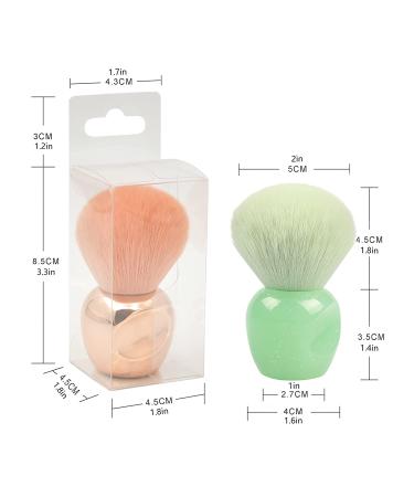 Large Face Brush for Powder Makeup, Blush, Setting Powder, and Bronzer - Plush Fibers (Green) - Buy Online on GoSupps.com