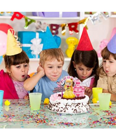 10pcs Princess Cake Topper Castle Cake Decoration for Girl Kid Happy Birthday Party Decorations Princess Baby Shower Supplies Orange - Buy Online on GoSupps.com
