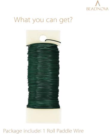BEADNOVA Floral Wire Paddle Wire 22 Gauge - 38 Yards for Wreath Making and Floral Arrangements - Buy Online on GoSupps.com