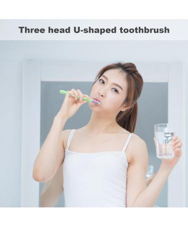 Buy 4PC Manual Toothbrush Set - 3 Page Bristle Path for Complete Dental Care - International Shipping - Buy Online on GoSupps.com