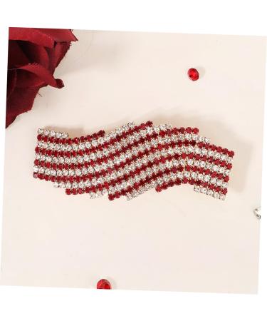 TOVINANNA Rhinestone Hairpin Metal Hair Clips for Women Rhinestone Hair Clips Red Accessories for Women Fairy Jewelry for Women Temperament Hair Clip Bling Hair Clips Wedding Hair Clip - Buy Online on GoSupps.com