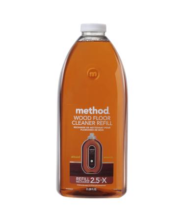 Method Hardwood Floor Cleaner, Squirt + Mop Refill, Use as Laminate or Sealed Wood Floor Cleaner, Almond Scent, 2 Liter Bottle, 1 Pack, Packaging May Vary