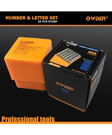 OWDEN Professional 36Pcs Steel Metal Stamping Tool Set - 1/8 3mm Steel Number and Letter Punch Set - Alloy Steel Made HRC 58-62 - Ideal for Jewelry Craft Stamping - Buy Online on GoSupps.com