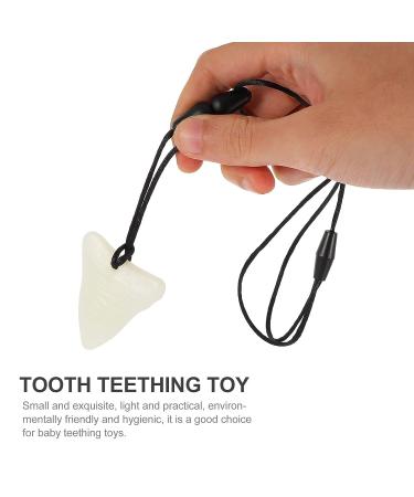 NUOBESTY 3pcs Shark Tooth Silicone Chew Necklace Set - Teething Chewy Toy for Boys and Girls - Buy Online on GoSupps.com