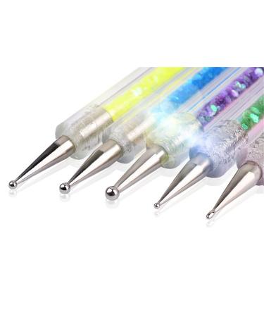 Gracelaza 5pcs Nail Art Brush Set - Precision Paint Pens for UV Gel & Acrylic - Ideal for Nail Designs - Buy Online on GoSupps.com
