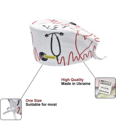 Print Scrub Caps for Nurses Doctors & EMTs | Stylish & Comfortable One Size Stethoscope Hat - Buy Online on GoSupps.com