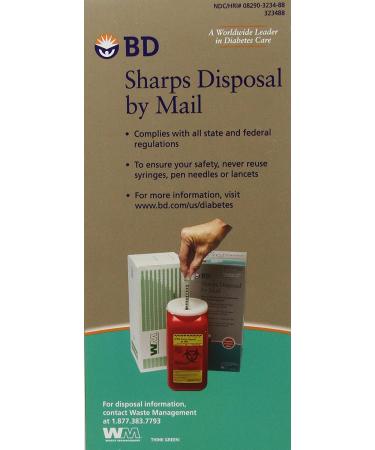 BD Sharps Disposal by Mail: Convenient Worry-Free Container with Prepaid Postage - Buy Online on GoSupps.com