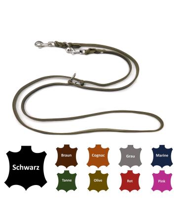 Dog liner Small dogs / large dogs 2m / 2.40m / 2.80m / 3.50m / 5m Double linen adjustable (2m x 15mm olive -green) 2m x 15mm olive green