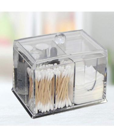 Beaupretty Cotton Pad Container - Transparent Makeup Organizer with Lid for Bathroom Bedroom & Travel - Buy Online on GoSupps.com