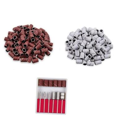 FRCOLOR 1 Set Set Efile Sanding Bands Nail Art Equipment Fine Grit Nail Drill Bit Sanding Ring Bands Grit File Sand Carbide Drill Bits for Nails Nail Sander Bit Sanding Rings Suite Major medium Assorted Color