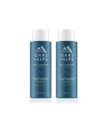 Oars + Alps Mens Moisturizing Body and Face Wash Skin Care Infused with Vitamin E and Antioxidants Sulfate Free Alpine Tea Tree 2 Pack 2ct - Alpine Tea Tree
