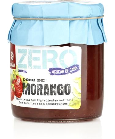 Quinta de Jugais Natural strawberry jam with no added sugar delicious preserves made with fresh fruit ideal for healthy snacks and breakfast 280g jar - Buy Online on GoSupps.com