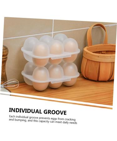 PRETYZOOM 2pcs Portable Egg Box Eggs Fridge Egg Container for Refrigerator Egg Boxes Travel Egg Tray Egg Plate - Buy Online on GoSupps.com