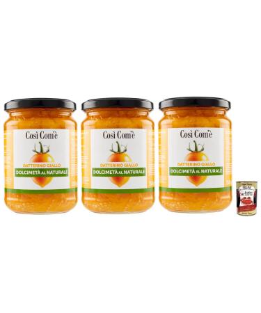 Italian Gourmet E.R. Cos Com' Datterino Giallo Dolcimet Pack of 3 halved yellow tomatoes Italian tomatoes 350g jar + 400g Italian Gourmet Polpa di Pomodoro can