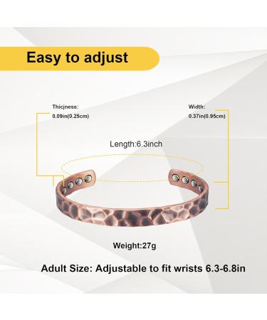 Shop Magnetic Copper Bracelets for Women - 99.9% Pure Adjustable Vintage Jewelry - Buy Online on GoSupps.com