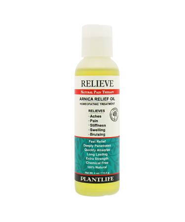 Plantlife Arnica Relieve Oil - Made with Arnica and 100% Pure Essential Oils - Relieve Products are a Homeopathic Solution for Everyday Use - Works Quickly and Effectively - Made in California