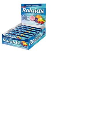 Rolaids Mint Flavor Heartburn Acid Indigestion Fast Acting Rapid Relief - 12 Rolls of 12 Antacid Chewable Tablets (144 Tablets Total)