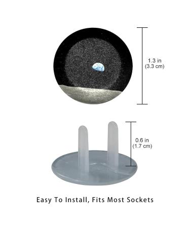Yidax Outer Space Black Outlet Covers Baby Proofing - 24 Pack Childproof Socket Protectors for Home & Office - Easy Install 1.3x1.3 in - Buy Online on GoSupps.com