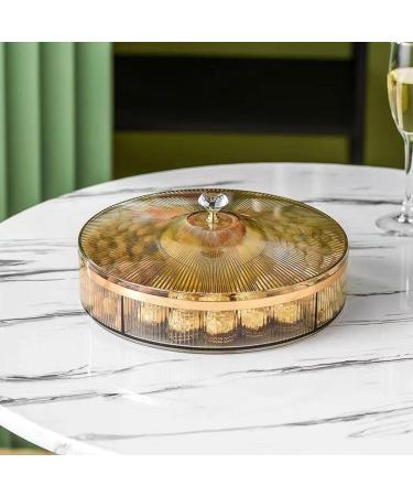 Snack Serving Tray with Lid Snackle Box Snack Serving Tray Snack Box Candy Dish Multifunctional Divided Serving Tray with Lid 11" Appetizer Tray for Dried Fruits Nuts Candies and Fruits (Color : Oranje