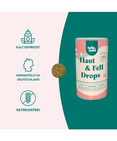 Hellobello Skin & Fur Drops for Dogs | 2 x 350g with Algae Oil Brewers Yeast & Biotin for Soft Shiny Fur & Healthy Skin - International Shipping Available - Buy Online on GoSupps.com
