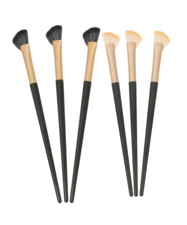 PAMINGONO 6 Pcs Under Eye Concealer Brush Angled Concealer Brush Concealer Brush under Eye Eyeliner Applicator Tool Eye Liner Brush Brow for Eyebrows Angled Eyeliner Brush Eyebrows Brush
