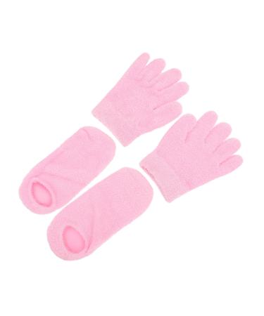 Beavorty 4 Pairs Gel Care Kit Overnight moisturizing Gloves Lotion Gloves spa Socks for Cracked feet Cracked Hands Moisture Gloves spa Beauty Gloves Yarn Man Short Boots Dry Hands