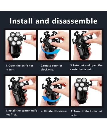 Head Shavers for Bald Men 5 in 1 Waterproof Electric Razor with 7D Floating Heads | USB Rechargeable Trimmer - Buy Online on GoSupps.com