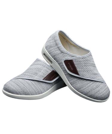 Women's Walking Shoes with Arch Support Orthopedic Lightweight Comfy Casual Slippers for Elderly Swollen Feet Arthritis Recovery Men 7.5/Women 9 Light Gray Men 7.5/Women 9
