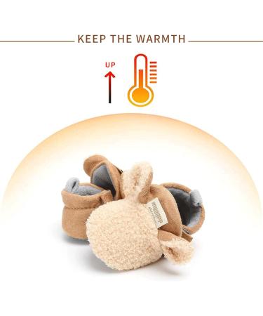 TMEOG Baby Booties Slippers | Infant Boots for First Steps | Winter Sock Crib Shoes for Boys & Girls | 0-18 Months | Khaki Sheep Design - Buy Online on GoSupps.com