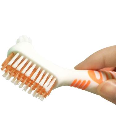 Denture Brush Toothbrush - 2Pcs Multi-Tufted Bristles for Deep Cleaning and Freshness (Random Color) - Buy Online on GoSupps.com