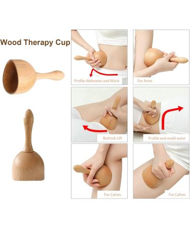 8PC Wooden Massage Therapy Tools Set | Gua Sha Scooter & Anti-Cellulite Massagers for Full-Body Muscle Pain Relief - Buy Online on GoSupps.com