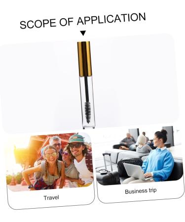 FOMIYES 10pcs Mascara Bottle Eyelash Tubes with Wands Empty Cosmetic Travel Containers Golden Plastic - Buy Online on GoSupps.com