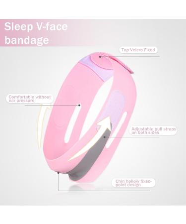 Chin Strap Breathable And Comfortable V-Shaped Lifting Mask For Women Face Slimming Belt Face Slimming Body Shaper Reusable Chin Strap for Double Chin - Buy Online on GoSupps.com