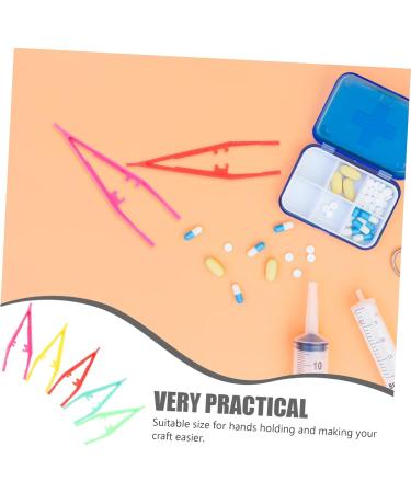 Minkissy 20-Piece Eyelash Tweezers Set | Plastic Pickup Tweezers & DIY Craft Accessories for First Aid & Beading - Buy Online on GoSupps.com