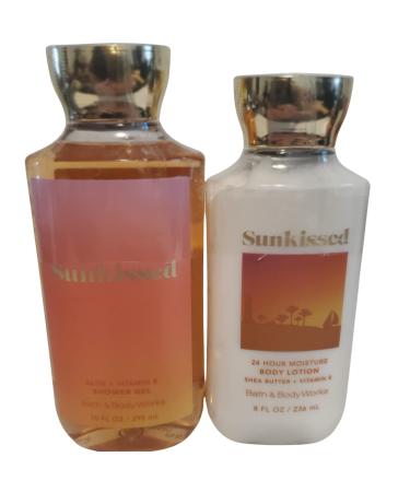 Bath and Body Works Gift Set of 10 oz Shower Gel and 8 oz Lotion (Sun Kissed)