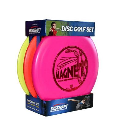 Discraft Starter Pack Beginner Disc Golf Set (3-Pack) 1 Driver, 1 Mid-Range, 1 Putter (Assorted colors)