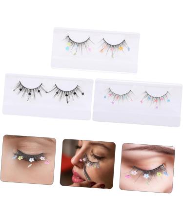 minkissy 3 Pairs Fake Eyelashes False Lashes Natural Looking Eyelashes Makeup Eyelashes Colored Eyelashes Individual Lashes Colored Lash Extensions Lash Clusters Curly Imitation Extend - Buy Online on GoSupps.com