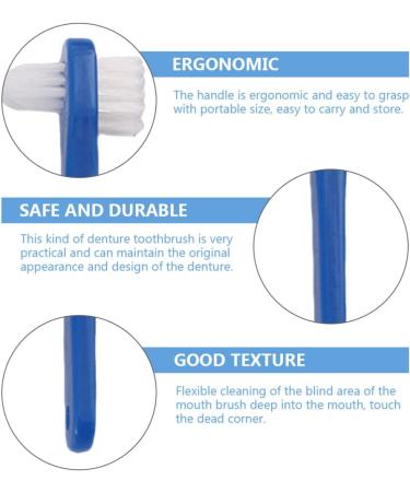Artibetter Denture Cleaning Brush - Dual Head Toothbrush for False Teeth - Hard Bristles - Effective Denture Care - Buy Online on GoSupps.com