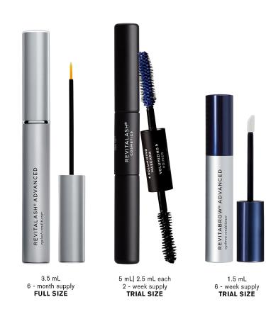 RevitaLash Cosmetics Favorites Set: RevitaLash Advanced 3.5ml, RevitaBrow Advanced 1.5ml, Mini Volume Set & Cosmetic Bag - Buy Online on GoSupps.com