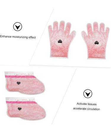 Healeved 2 Pairs Wax Gloves Spa Paraffin Wax Glove Paraffin Bath Liner Gloves Wax Hand Cover Foot Care Kit Paraffin Wax Cover Kit Paraffin Hand Spa Kit Foot Mask Nourish Pe Bag Red - Buy Online on GoSupps.com