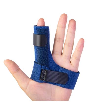 Sumifun Finger Splints for Hands Finger Brace with Built-in Aluminium Bar for Trigger Finger Mallet Finger Finger Supports with 2 Gel Sleeves for Sprains Pain Relief Sports Injury Both right hand and left hand - Blue - Buy Online on GoSupps.com