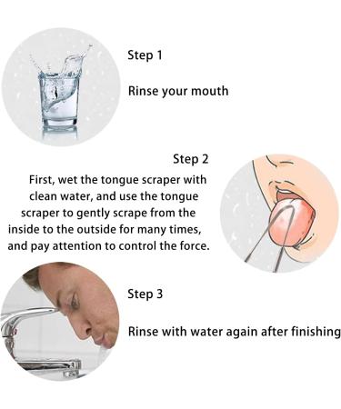 Jaimela Tongue Cleaner Set - 3 Stainless Steel Tongue Scrapers for Superior Oral Hygiene | Metal Tongue Brush with Handle - Buy Online on GoSupps.com