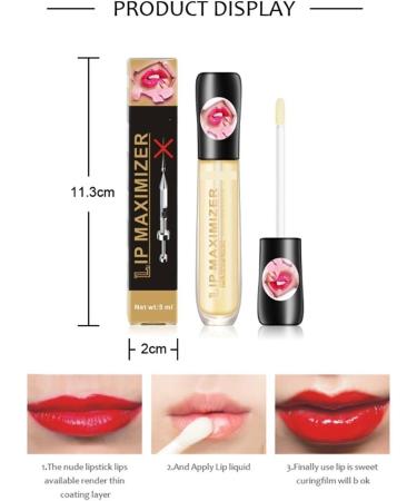 MiZuH Lip Plumper - Vitamin E & Hyaluronic Lip Enhancer for Moisturizing & Plumping | 2pcs Lip Care Serum - Buy Online on GoSupps.com